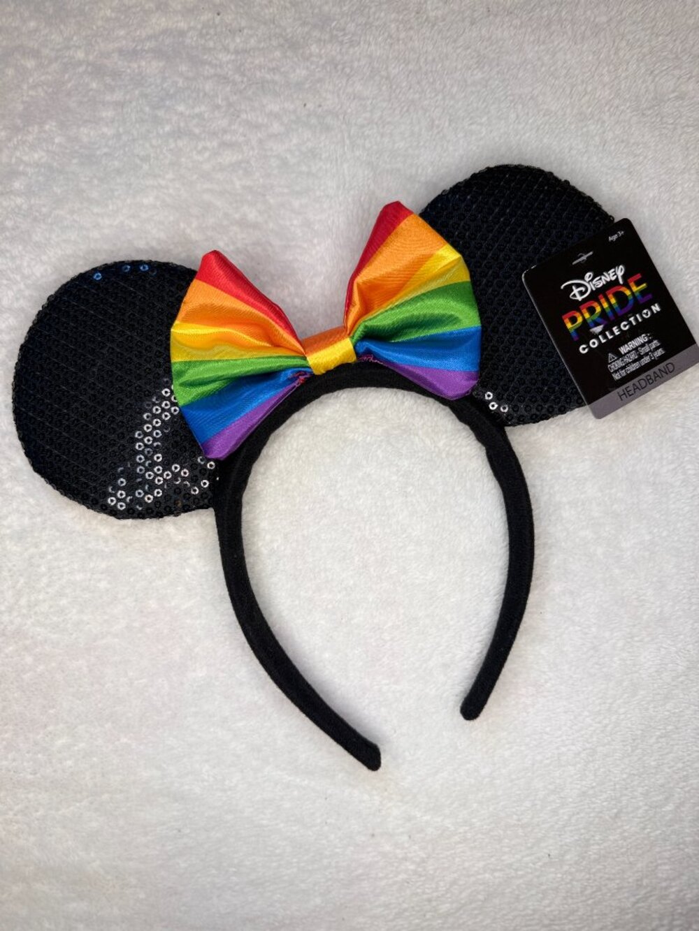 Disney Pride Collection Rainbow Minnie Mouse Ears Headband NWT - Picture 2 of 4